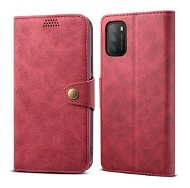 Lenuo Leather Xiaomi Poco M3 piros tok - Mobiltelefon tok