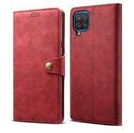 Lenuo Leather Samsung Galaxy A12 piros tok - Mobiltelefon tok