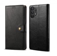 Lenuo Leather Samsung Galaxy A32 5G készülékhez, fekete - Mobiltelefon tok