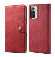 Lenuo Leather for Xiaomi Redmi Note 10 Pro, Red - Phone Case