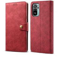 Lenuo Leather for Xiaomi Redmi Note 10, Red - Phone Case