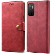 Lenuo Leather für Xiaomi Poco M3 Pro 5G/Redmi Note 10 5G, rot - Handyhülle