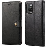 Lenuo Leather Flip Case for Xiaomi Redmi 10, Black - Phone Case