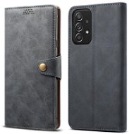 Lenuo Leather Flip-Case für Samsung Galaxy A52 / A52 5G / A52s - grau - Handyhülle