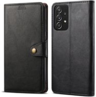 Lenuo Leather Flip-Case für Samsung Galaxy A52 / A52 5G / A52s - schwarz - Handyhülle