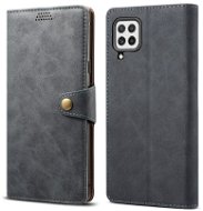 Lenuo Leather Flip Case for Samsung Galaxy A22, Grey - Phone Case