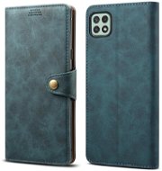 Lenuo Leather Flip Case for Samsung Galaxy A22 5G, Blue - Phone Case
