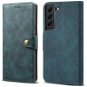 Lenuo Leather Flip Case für Samsung Galaxy S22 5G - blau - Handyhülle