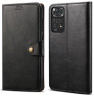 Lenuo Leather flip case for Xiaomi Redmi Note 11/11S, black - Phone Case
