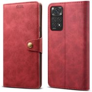 Lenuo Leather flip case for Xiaomi Redmi Note 11/11S, red - Phone Case