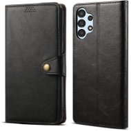 Lenuo Leather flip case for Samsung Galaxy A13, black - Phone Case