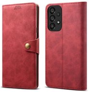 Lenuo Leather flip case for Samsung Galaxy A33 5G, red - Phone Case