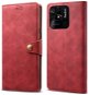 Lenuo Leather flip case for Xiaomi Redmi 10C, red - Phone Case