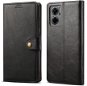 Lenuo Leder Flip Case für Xiaomi Redmi 10 5G, schwarz - Handyhülle