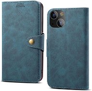 Lenuo Leather flip case for iPhone 14, blue - Phone Case