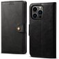 Lenuo Leather flip case for iPhone 14 Pro Max, black - Phone Case