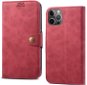 Lenuo Leather flip case for iPhone 14 Pro Max, red - Phone Case