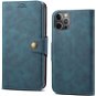 Lenuo Leather flip case for iPhone 14 Pro Max, blue - Phone Case