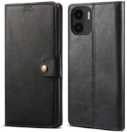 Lenuo Leather flip case for Xiaomi Redmi A1, black - Phone Case