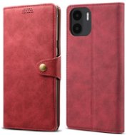 Lenuo Leather Xiaomi Redmi A1 piros flip tok - Mobiltelefon tok