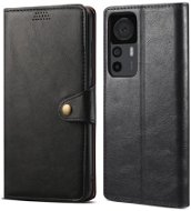 Mobiltelefon tok Lenuo Leather flip Xiaomi 12T/12T Pro, fekete tok - Pouzdro na mobil