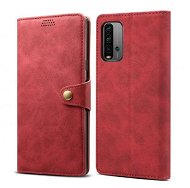 Lenuo Leather Xiaomi Redmi 9T piros tok - Mobiltelefon tok