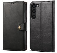 Lenuo Leather Klapphülle für Samsung Galaxy S23, schwarz - Handyhülle