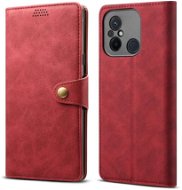 Lenuo Leather Klapphülle für Xiaomi Redmi 12C, rot - Handyhülle
