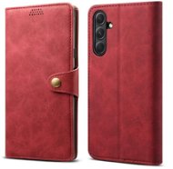 Lenuo Leather Klapphülle für Samsung Galaxy A34 5G, rot - Handyhülle