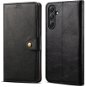 Lenuo Samsung Galaxy A54 5G fekete bőr flip tok - Mobiltelefon tok