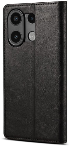 Lenuo Leather flip case for Xiaomi Redmi Note 13, black - Phone Case - Main image