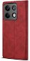 Phone Case Lenuo Leather flipové pouzdro pro Xiaomi Redmi Note 13 5G, červená - Pouzdro na mobil
