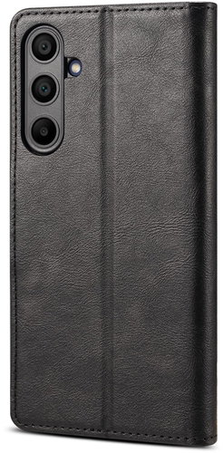 Lenuo Leather flip case for Samsung Galaxy A35 black - Phone Case - Main image