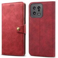 Lenuo Leather flipové puzdro na Xiaomi 13, červené - Puzdro na mobil