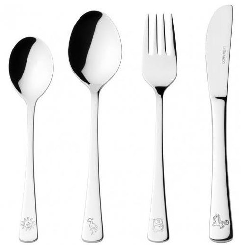 Leonardo Set of children's cutlery 4 pieces girls - Children's Cutlery - Main image