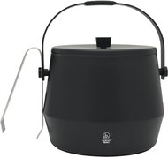 LEOPOLD VIENNA Ice container with lid and tongs, mat black, volume 1,0 litre, length 160 mm - Ice Bucket