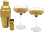 LEOPOLD VIENNA Arinto Martini cocktail set, gold/clear glass - Cocktail Shaker