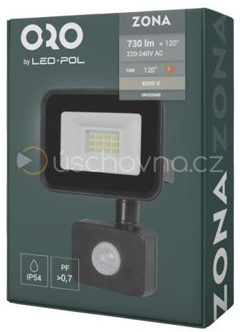 LED spotlight ORO Zona, 10 W, 730 lm, NW-B-PIR - LED Reflector - Main image