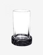 Q-Bath Sklenka na černém mramorovém podstavci - Držák na kartáčky