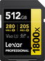 Lexar SDXC Pro 1800x 512GB - Paměťová karta