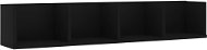 Lex Nástenná polica na CD / DVD 75 × 15 × 16 cm, čierna - Polica