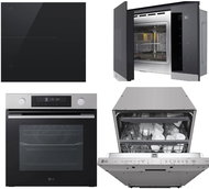 LG MG7Z2593D + LG WS5D7210S + LG CBIZ2435B + LG DB273TX - Microwave, Built-in Dishwasher, Oven and Cooktop Set