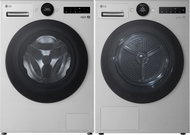 LG F4X7011TSB + LG RHX7009TSB - Washer Dryer Set