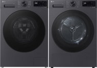 LG F4X5009TBB + LG RHX5008TBB - Washer Dryer Set