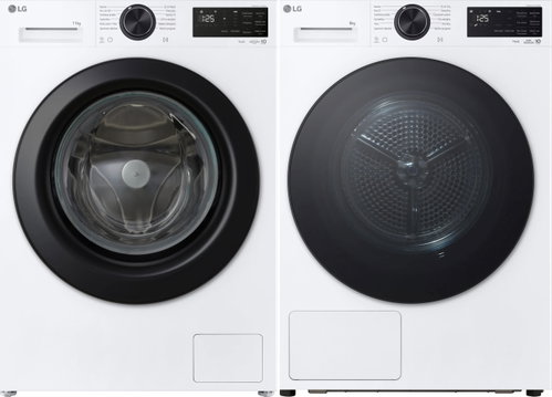 LG F4X5N11NLKC + LG RHX5008TLB - Washer Dryer Set - Main image