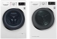 LG F104J8JS2W + LG RC91U2AV3W - Washer Dryer Set