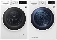 LG FW84J6TY0 + LG RC80EU2AV4D - Washer Dryer Set