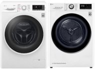 LG F104J6JY0W + LG RC91V9AV2W - Washer Dryer Set