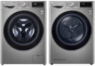 LG F4WV909P2TE + LG RC91V9EV2Q - Washer Dryer Set