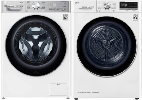 LG F610V10RW2W + LG RC91V9AV3Q - Washer Dryer Set - Main image
